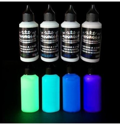 4 x 50ml Set Complet couleurs phosphorescentes