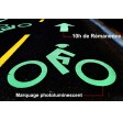 Vopsea fosforescentă pentru drumuri și piste de biciclete