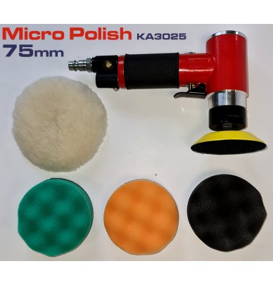 Mini polizor pneumatic 75 mm cu placa si spume