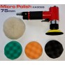 Mini polizor pneumatic 75 mm cu placa si spume