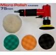 Mini polizor pneumatic 75 mm cu placa si spume