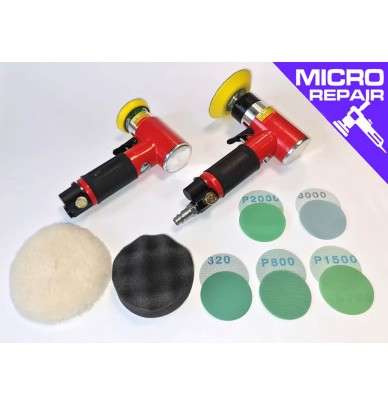 Mini polizor pneumatic 75 mm cu placa si spume