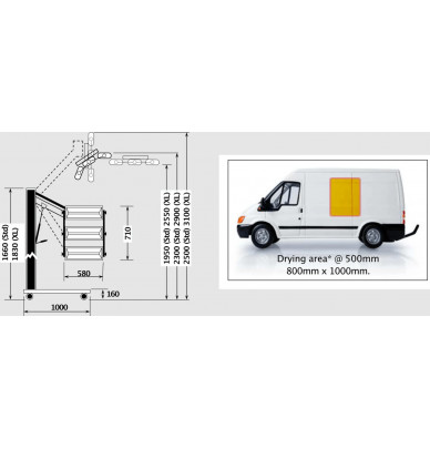 Lampa infrarosu pentru caroserie mobila 3000W – cu brat mobil si control