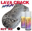 Kit de vopsea cu efect trosnit cu două cutii de aerosoli de 400 ml – LavaCrack