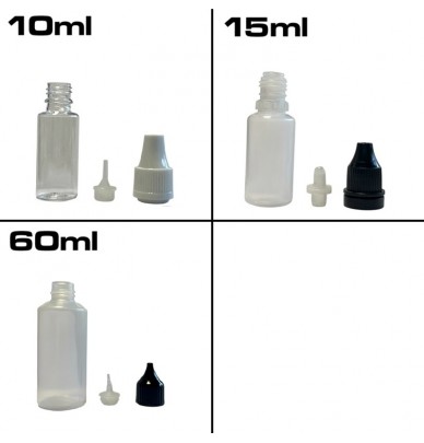 Sticlă mică de plastic 10ml, 15ml sau 60ml