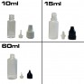 Sticlă mică de plastic 10ml, 15ml sau 60ml