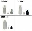 Sticlă mică de plastic 10ml, 15ml sau 60ml