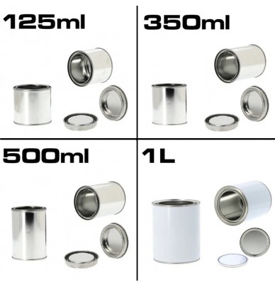 Recipiente metalice de vopsea de la 125 ml la 5 l