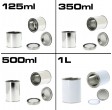 Recipiente metalice de vopsea de la 125 ml la 5 l