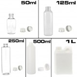 Doze și sticle de plastic de la 50 ml la 1 litru