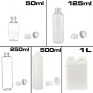 Doze și sticle de plastic de la 50 ml la 1 litru