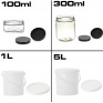 Borcane de plastic cu capac de la 100 ml la 5 litri