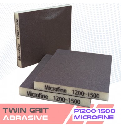 Bureți abrazivi din spumă cu două fețe TWIN GRIT – 5 granulații de șlefuire