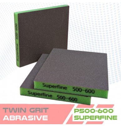 Bureți abrazivi din spumă cu două fețe TWIN GRIT – 5 granulații de șlefuire