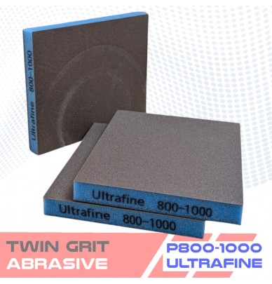 Bureți abrazivi din spumă cu două fețe TWIN GRIT – 5 granulații de șlefuire
