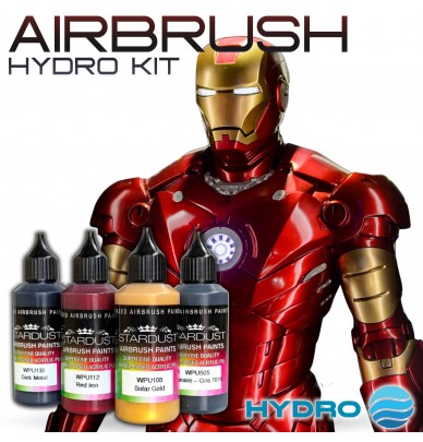 Kit de vopsire pentru a vopsi IRON MAN în roșu și auriu – Aerosol sau aerograf