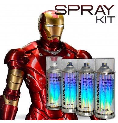 Kit de vopsire pentru a vopsi IRON MAN în roșu și auriu – Aerosol sau aerograf