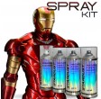 Kit de vopsire pentru a vopsi IRON MAN în roșu și auriu – Aerosol sau aerograf