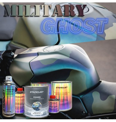 Set de vopsea pentru motociclete cu efect MILITARY GHOST – 16 combinații