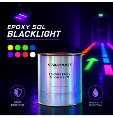 Vopsea epoxidică fluorescentă invizibilă sub lumina neagră UV2329