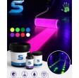 Vopsea epoxidică fluorescentă invizibilă sub lumina neagră UV2329