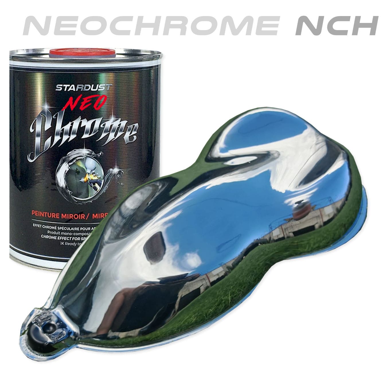 Vopsea cu efect cromat NeoChrome Cold Galvanisation cu finisaj cromat